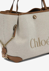 Chloé Large Clover Canvas Tote Bag Beige CH26AS655S6326M_ff16c363-fde4-4646-a784-df577054cfe2