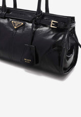 Medium Bonnie Glossy Leather Shoulder Bag