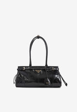 Medium Bonnie Glossy Leather Shoulder Bag