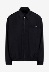 Prada Zip-Up Jacket in Wool and Mohair-Blend Blue SGD190OOO17LK/T_PRADA-F0008
