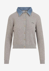 Cable Knit Wool Cardigan