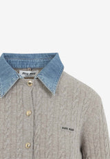 Cable Knit Wool Cardigan