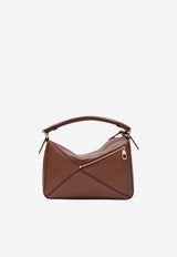 Loewe Small Puzzle Featherlight Leather Shoulder Bag Brown A510PLSX13LE/T_LOEW-3565