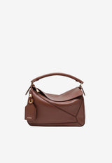 Loewe Small Puzzle Featherlight Leather Shoulder Bag Brown A510PLSX13LE/T_LOEW-3565