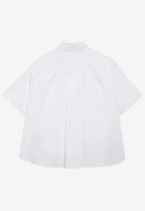Loewe Trapeze Wide-Sleeve Poplin Shirt White S359Y05XI5CO/T_LOEW-2100