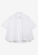 Loewe Trapeze Wide-Sleeve Poplin Shirt White S359Y05XI5CO/T_LOEW-2100