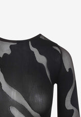 Rose Shadow Long-Sleeved Bodysuit