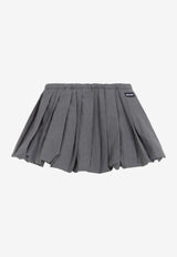 Gingham Check Mini Pleated Skirt