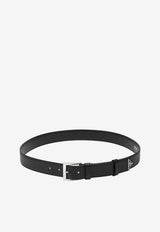 Prada Triangle Logo Saffiano Leather Belt Black 2CC672053/T_PRADA-F0002
