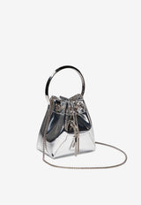 Jimmy Choo Mini Bon Bon Mirrored Leather Bucket Bag Silver BON BONXVKSILVER_76ec56c5-4c18-4265-a20e-85cfd6a8749b
