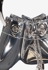 Jimmy Choo Mini Bon Bon Mirrored Leather Bucket Bag Silver BON BONXVKSILVER_76ec56c5-4c18-4265-a20e-85cfd6a8749b
