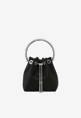 Jimmy Choo Bon Bon Satin Bucket Bag Black BON BONVKMBLACK/CRYSTAL_f03d50c9-bd34-4da0-bdf1-4cc1f283c4cb