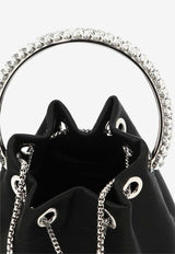Jimmy Choo Bon Bon Satin Bucket Bag Black BON BONVKMBLACK/CRYSTAL_f03d50c9-bd34-4da0-bdf1-4cc1f283c4cb