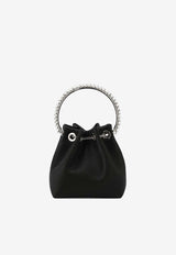 Jimmy Choo Bon Bon Satin Bucket Bag Black BON BONVKMBLACK/CRYSTAL_f03d50c9-bd34-4da0-bdf1-4cc1f283c4cb