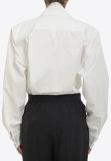 Saint Laurent Lavallière Collar Blouse White 870726-Y1H48-9000