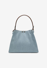 Fendi Medium Way Leather Shoulder Bag Light Blue 8BN368AY6P/T_FENDI-F1WM6