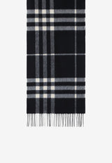 Burberry Cashmere Check Fringed Scarf Black 8094741U110106/T_BURBE-C1343