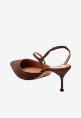 Aquazzura Dynasty 50 Suede Slingback Pumps Brown DYNMIDP1SUE/T_AQUA-ESP