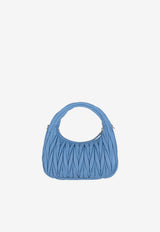 Miu Miu Wander Matelassé Nappa Leather Hobo Bag Light Blue 5BC125VOOYAN88_F0V98