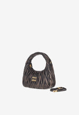 Miu Miu Wander Vintage Matelassé Leather Hobo Bag Brown 5BC125VOOYAF6Q_F0201