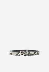 Prada Python Print Leather Belt Gray 1CC291053F0187
