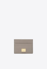 Dolce & Gabbana Logo Plaque Leather Cardholder Beige BI0330A9S25/T_DOLCE-8I399