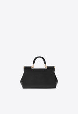 Dolce & Gabbana Mini Sicily Dauphine Leather Handbag Black BB7116B1001/T_DOLCE-80999