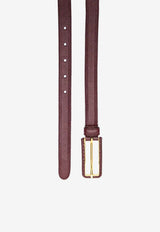 Prada Buckled Leather Belt Burgundy 1CC267053F0606