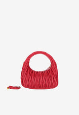 Miu Miu Wander Matelassé Hobo Bag Red 5BC125VOOYAN88_F0011
