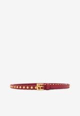 Prada Studded Leather Belt Red 1CM1412AWVF068Z