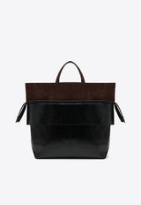 Loewe Large Switch Top Handle Bag in Leather and Suede Black B143BEXX01LE/T_LOEW-0134
