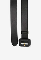 Prada Wide Buckle Leather Belt Black 1CC1548NQ00F0002