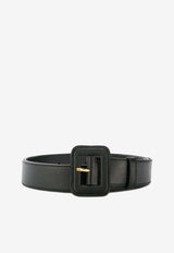Prada Wide Buckle Leather Belt Black 1CC1548NQ00F0002