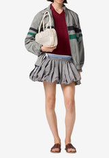 Miu Miu Balloon Mini Skirt Gray MG2723SOOO121I_F0112
