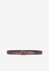 Dolce & Gabbana Scales-Effect Leather Belt Brown BC3614_80048