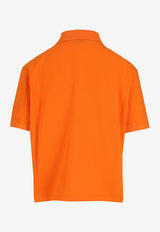 Miu Miu Logo Embroidered Polo T-shirt Orange MJN535SOOO14RW_F0049