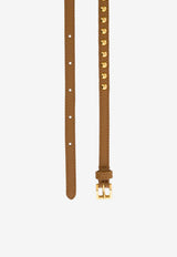 Prada Studded Leather Belt Brown 1CM1412AWVF098L