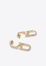 Valentino VLogo Signature Crystal Drop Earrings Gold 9W2J0CD6YCW/T_VALE-9MN