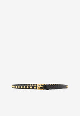 Prada Studded Leather Belt Black 1CM1412AWVF0002