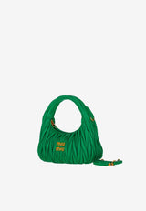 Miu Miu Wander Matelassé Hobo Bag Green 5BC125VOOYAN88_F0458