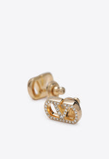 Valentino VLogo Signature Crystal Stud Earrings Gold 9W2J0BV8YCW/T_VALE-9MN