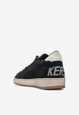 Golden Goose DB Ball Star Sneakers in Suede and Leather Navy GMF00117F008721/T_GOLDE-50789