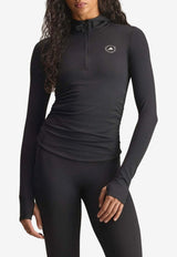 Adidas By Stella McCartney Studio Training Top with Hood Black KF4034_BLACK