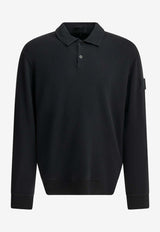 Stone Island S.I. Ghost Logo Patch Polo Sweatshirt Blue L2S156100026S0F53V0020_af4371e6-f679-4ff8-9139-89d3cb9eca52