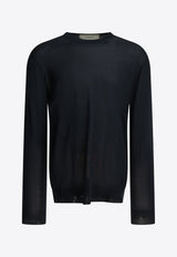 Golden Goose DB Fine Knit Wool Sweater Blue GMP00947P00066550501_327fd055-0040-4eb6-a22c-713e4543b74e