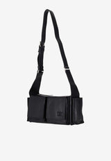 Miu Miu Utilitaire Antiqued Nappa Leather Shoulder Bag Black 5BC205VPOO2G7Q_F0002