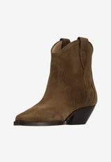 Isabel Marant Dewina Suede Western Boots Brown BO0002FAA1A03S_67DO