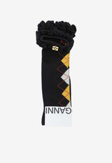 GANNI Argyle Ruffled Socks Black B3020229099_ffa5cbb0-9871-454b-b101-6d130c2c4c00