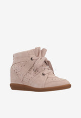 Isabel Marant Bobby Suede High-Top Sneakers Pink BK0011FAA1E20S_40PI
