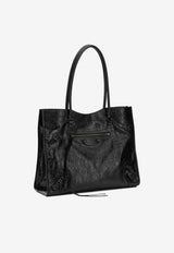 Balenciaga Medium Le City Leather Tote Bag Black 8469212ABEK1000_9a143f95-ec23-41cd-a427-b2ee9e672231
